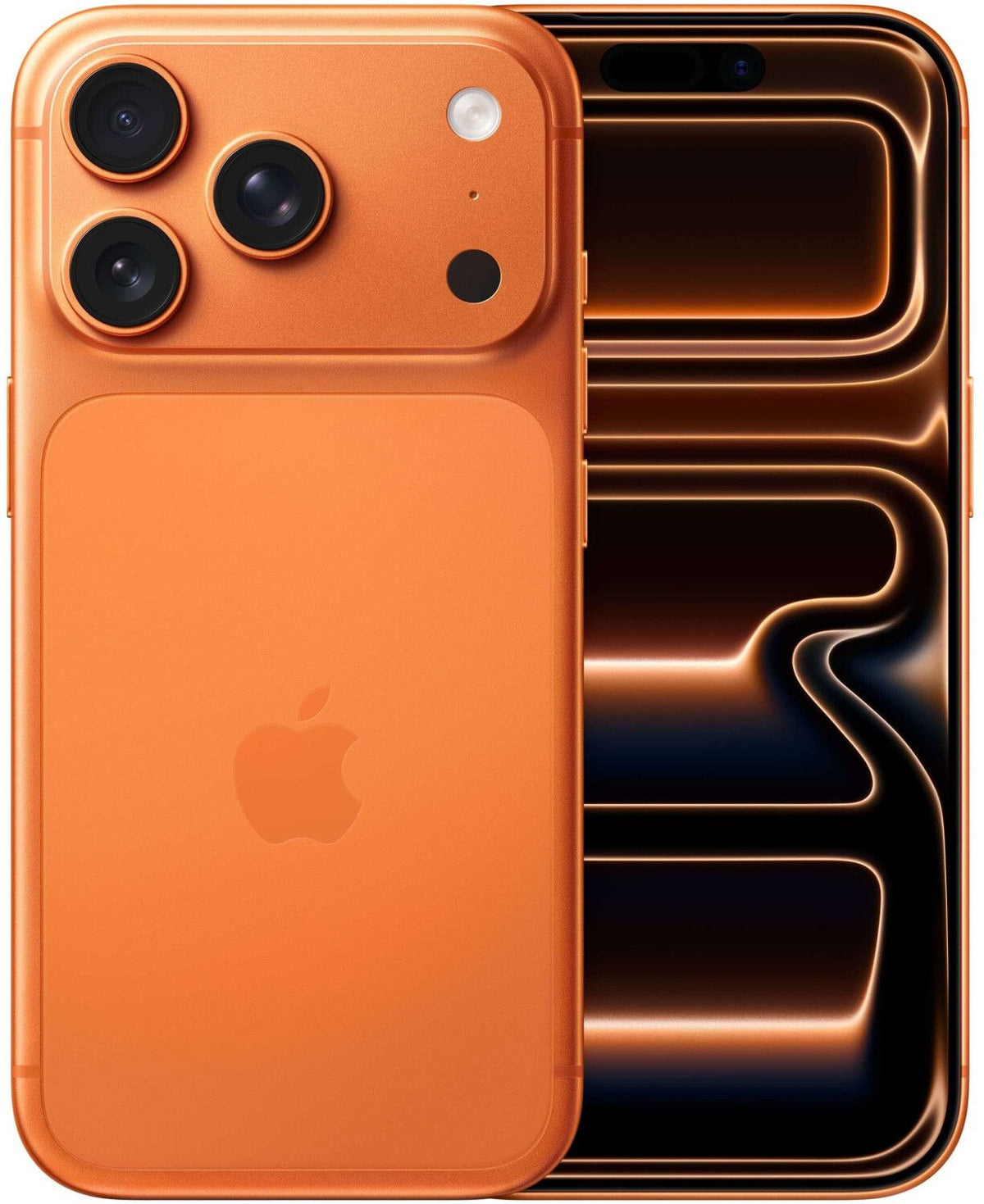 iPhone 17 Pro - Cosmic Orange - front and back